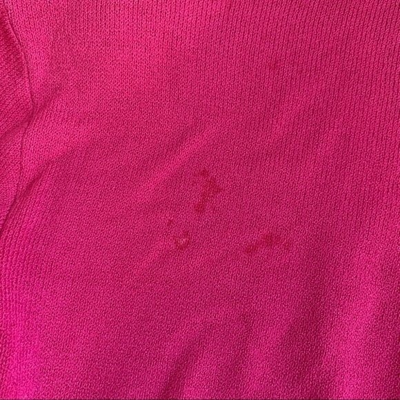 St. John Pink Cardigan Sweater Women’s M Gold Buttons Contrast Trim Preppy - Picture 9 of 10